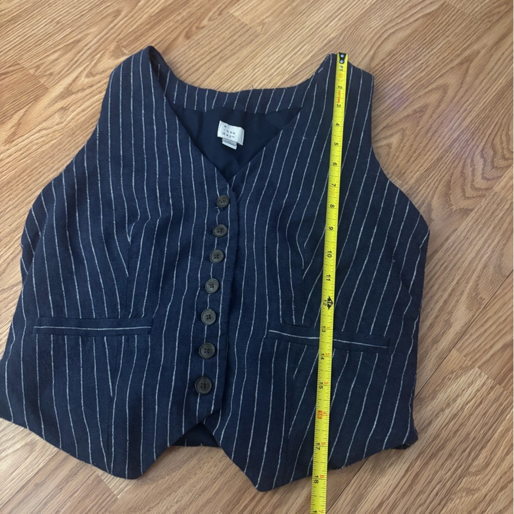 A New Day Navy & White Striped Vest Size Small - Picture 4 of 8